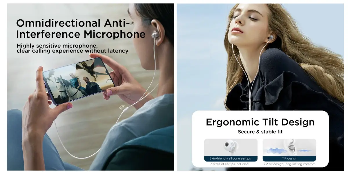 Joyroom JR-EC06 Metal Type-C Wired Earbuds With 10mm Driver