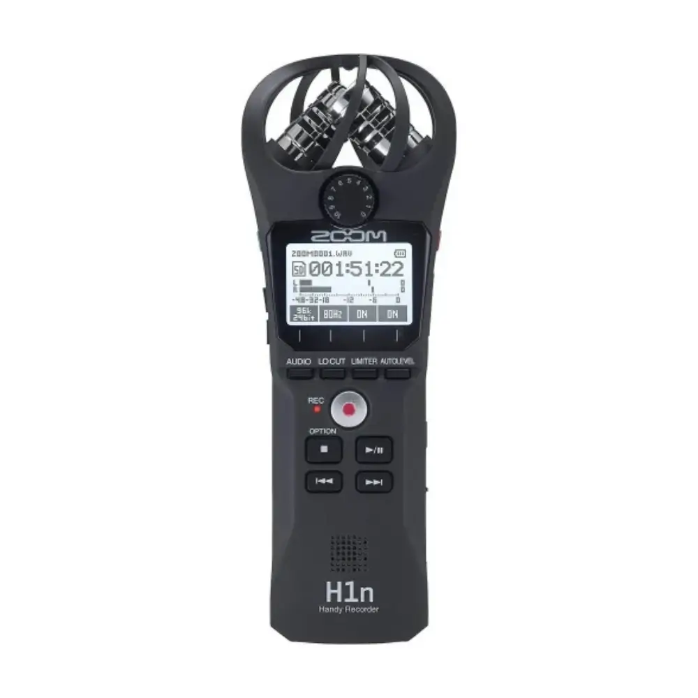 Zoom H1n recorder with built-in stereo microphone Zoom H1n recorder with built-in stereo microphone