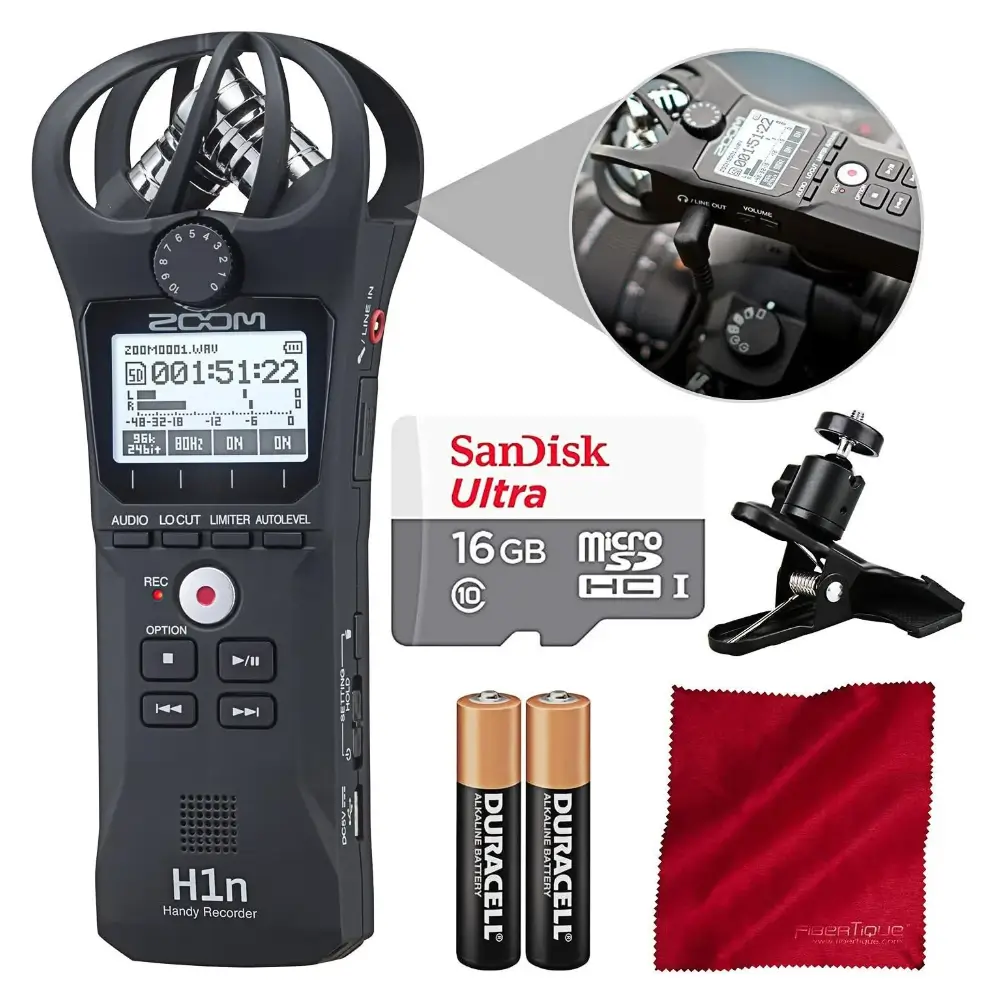 Zoom H1n professional audio recorder front view Zoom H1n professional audio recorder front view