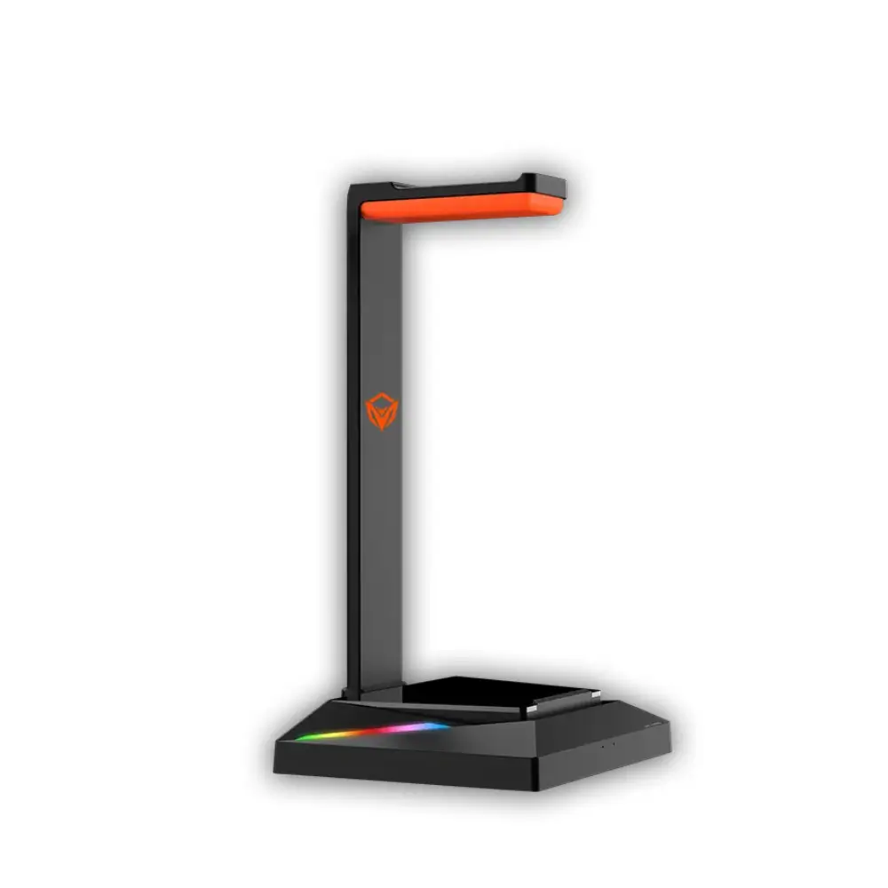 Meetion U003 black gaming headset stand front view Meetion U003 black gaming headset stand front view