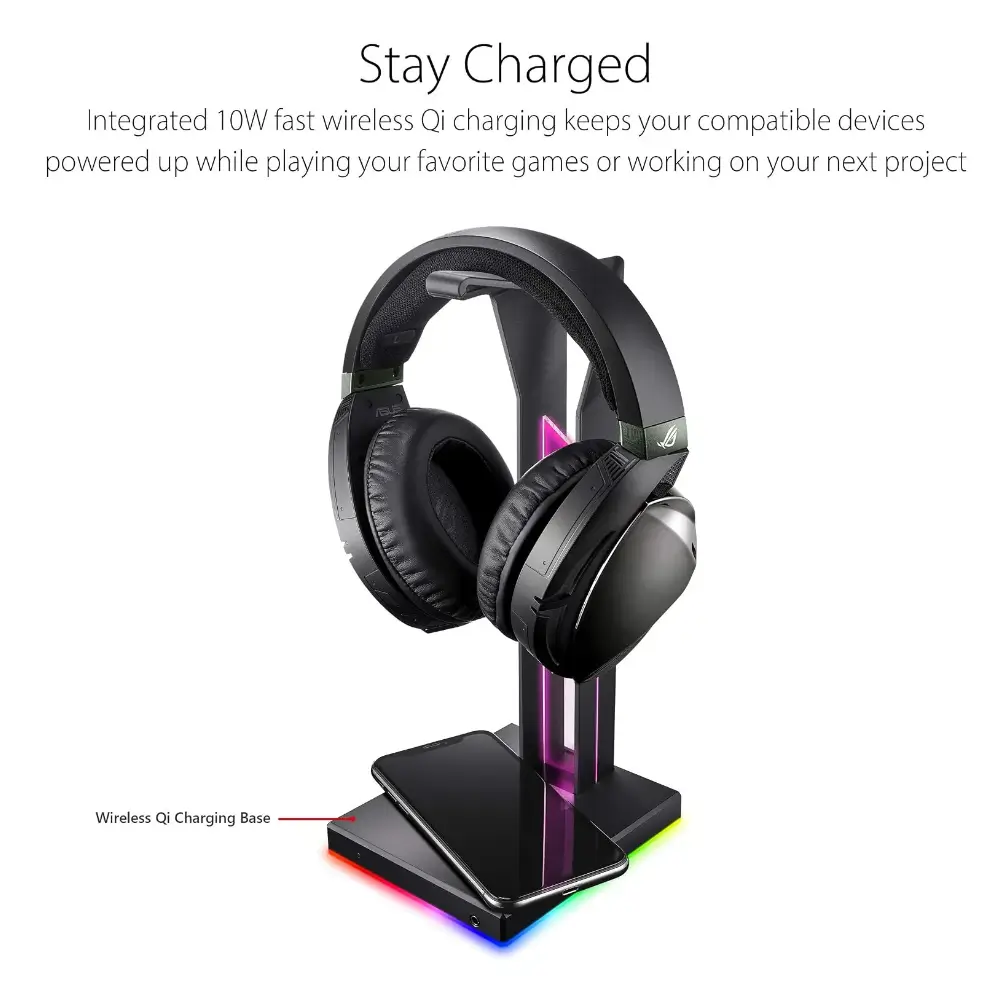 Qi wireless charging ROG logo base on the Asus ROG Throne