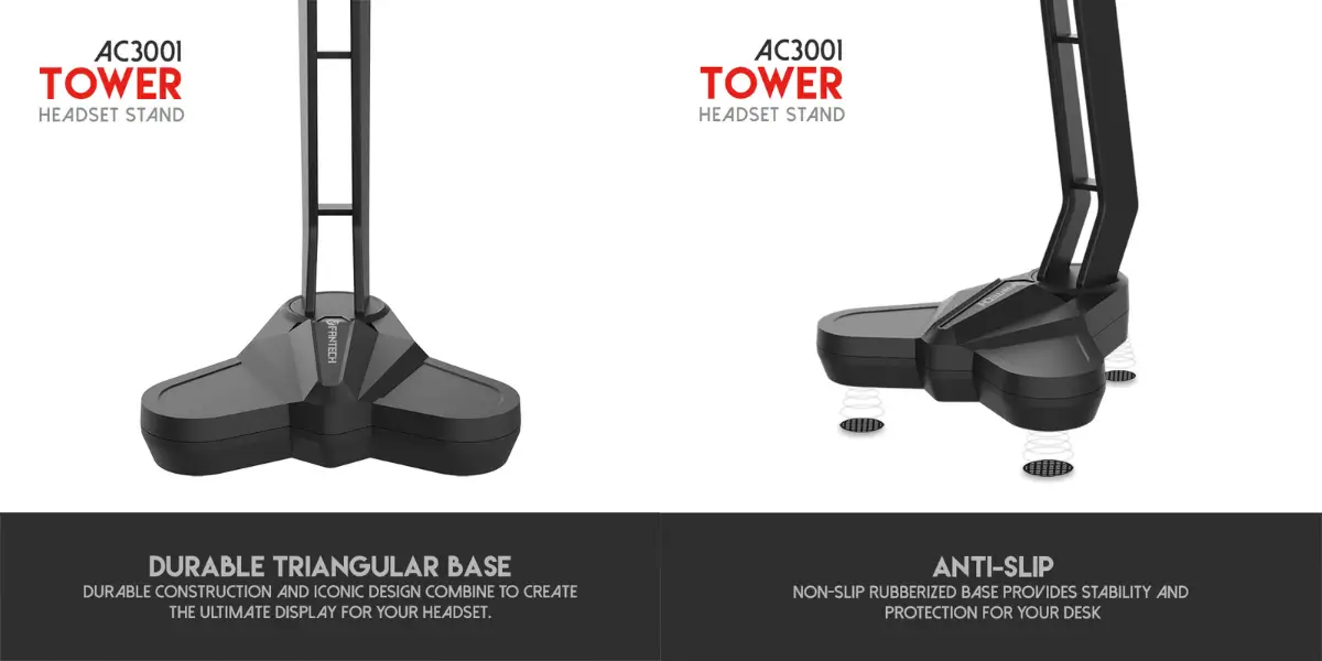 Fantech AC3001 Tower Gaming Headphone Stand in Black and Red