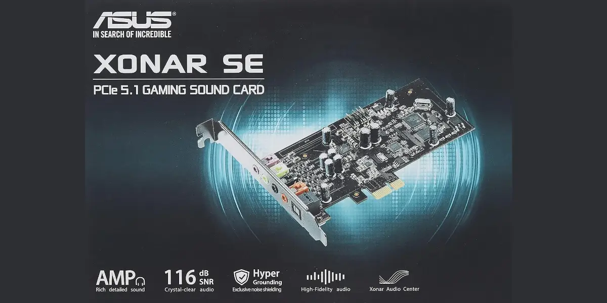 Asus Xonar SE 5.1 PCIe Gaming Sound Card with 192kHz Audio