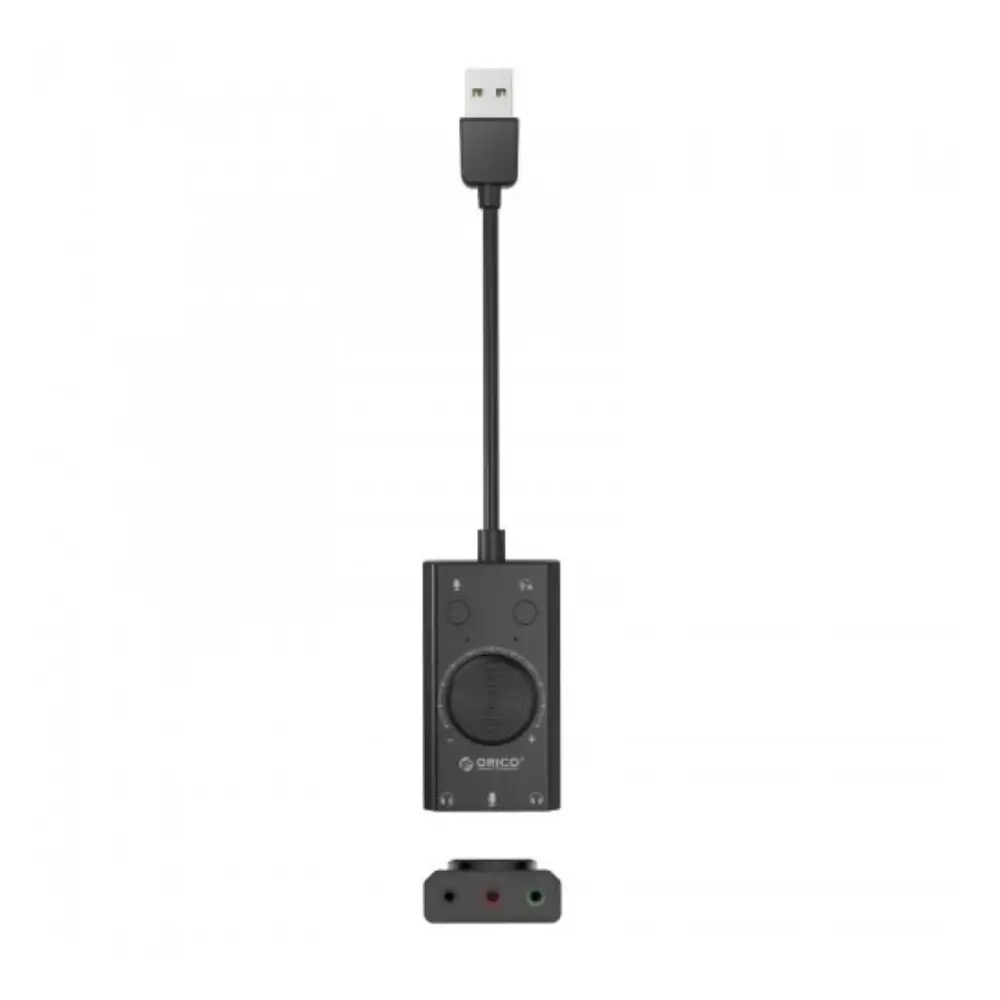 Orico SC2 USB 2.0 external sound card front view