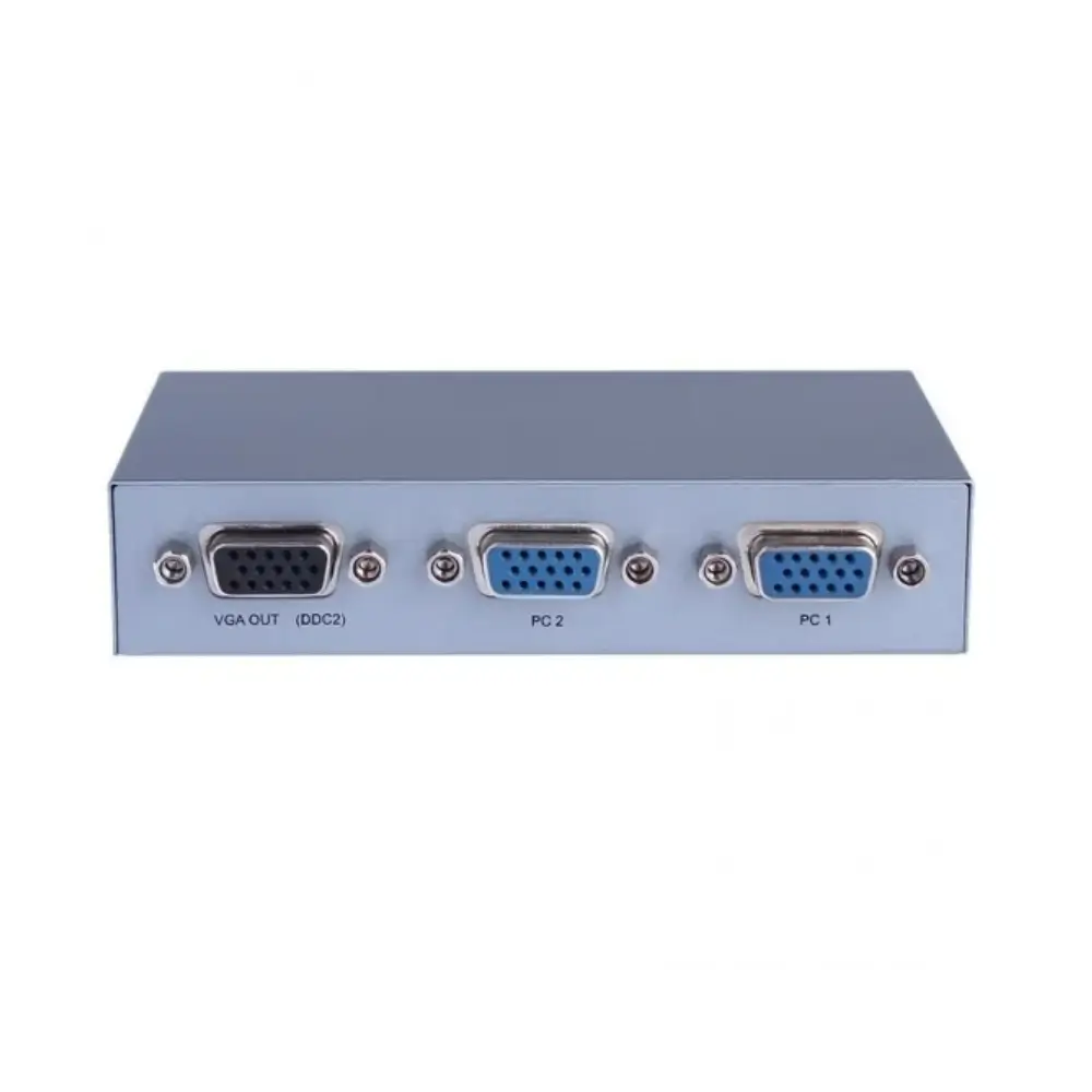 Close-up of VGA female ports on the Dtech DT-7032 switcher