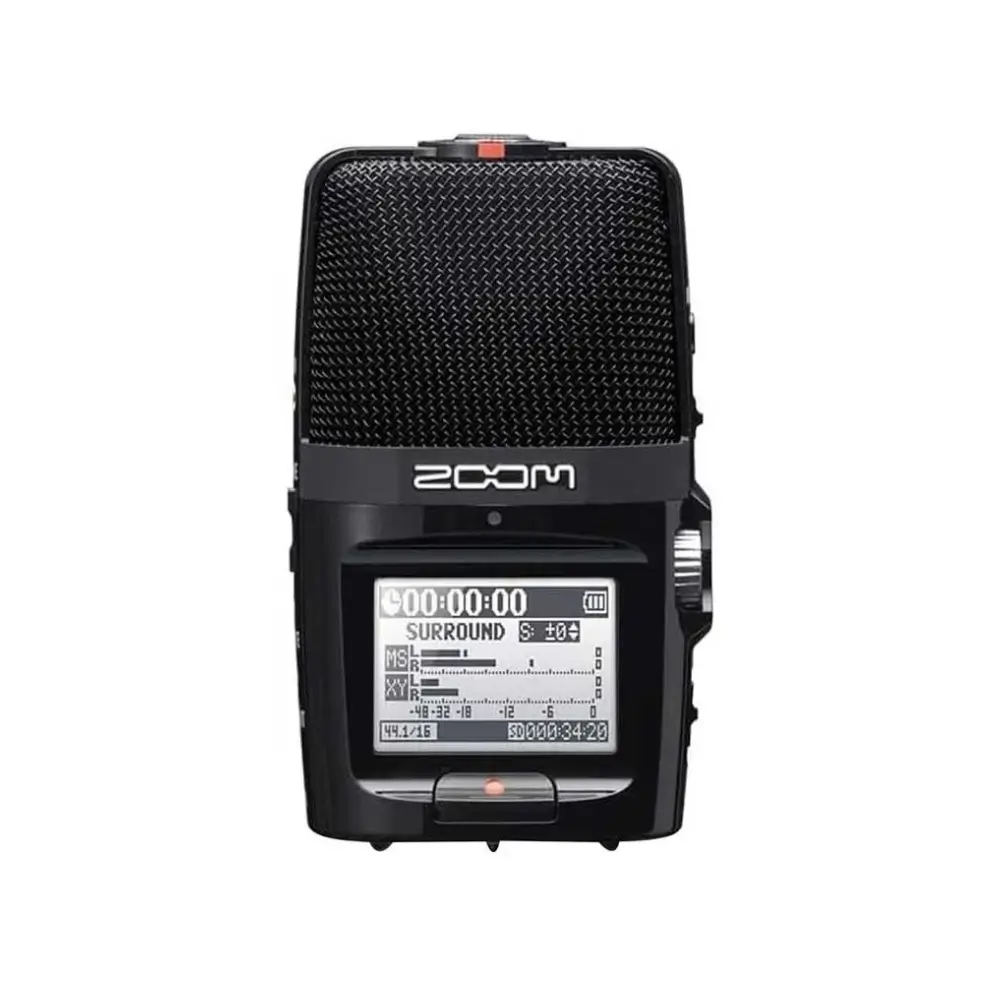 Close-up detail of the Zoom H2 handy recorder body Close-up detail of the Zoom H2 handy recorder body
