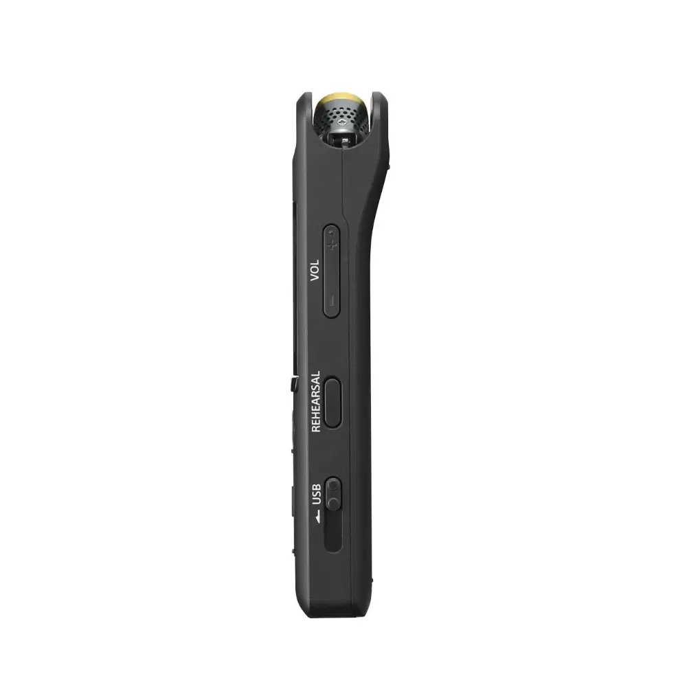 Close-up of Sony PCM-A10 voice recorder ports and USB connector