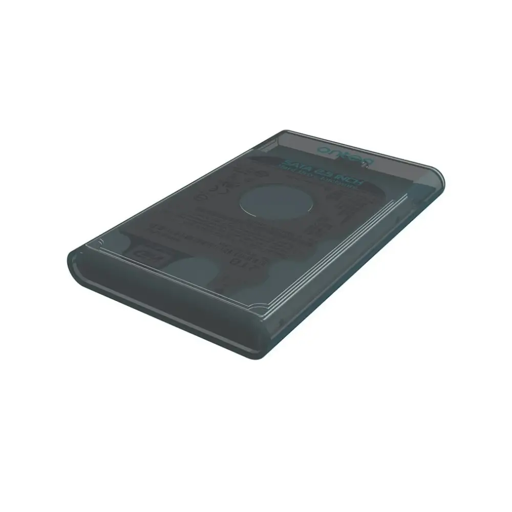Close-up of Onten OTN-UHD2 USB port and SATA drive housing