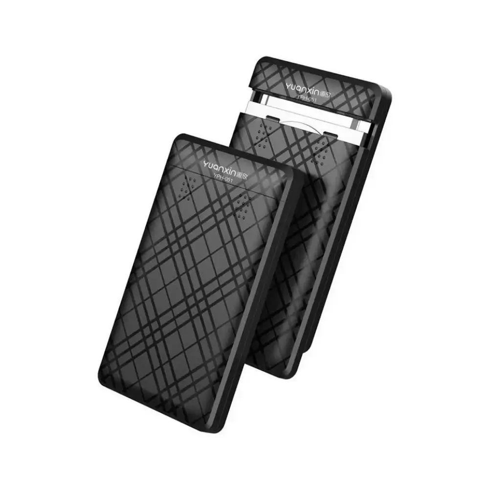 Yuanxin YPH-051 2.5 inch SATA HDD SSD enclosure front view Yuanxin YPH-051 2.5 inch SATA HDD SSD enclosure front view