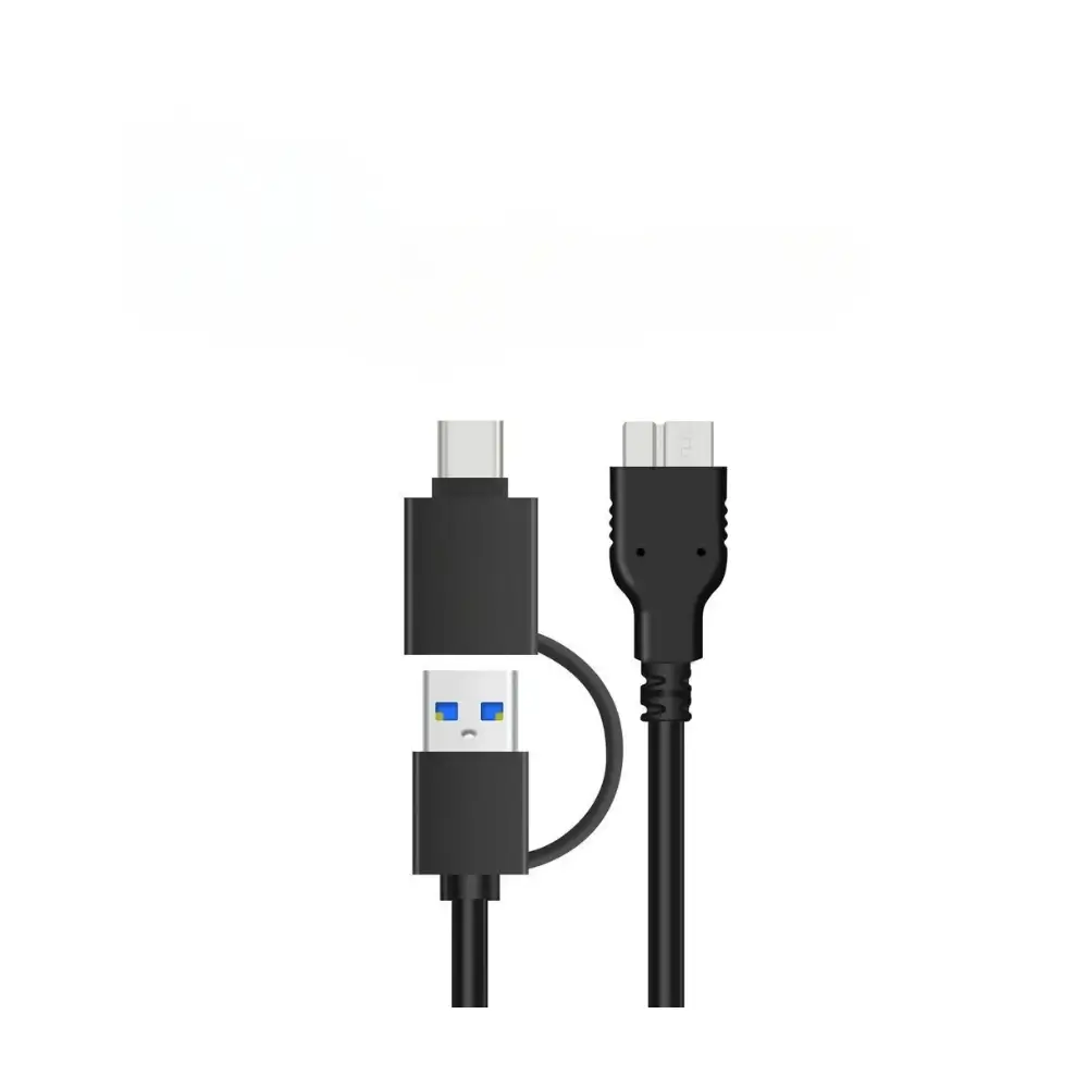 Close-up of the USB Micro-B port on the Onten OTN-UHD1 enclosure