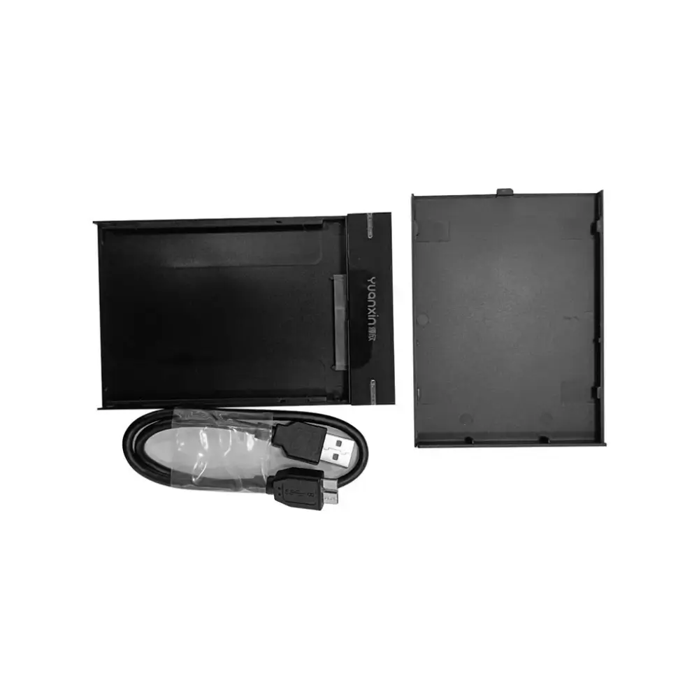 Yuanxin YPH-027 2.5 inch SATA HDD enclosure front view Yuanxin YPH-027 2.5 inch SATA HDD enclosure front view