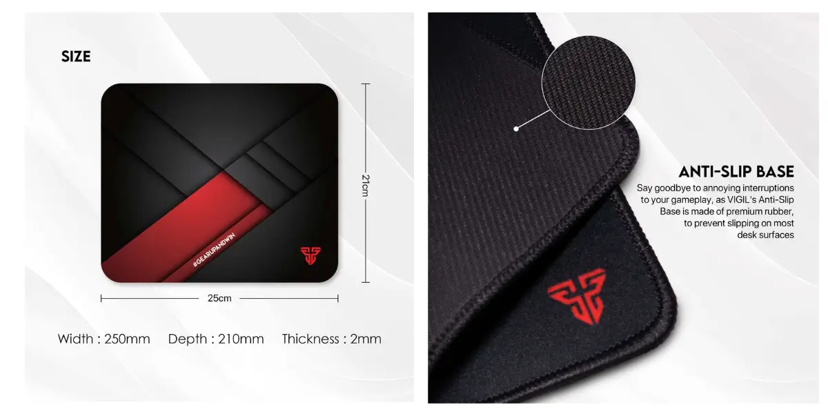 Fantech MP256 Anti-Slip Gaming Mouse Pad with Smooth Surface