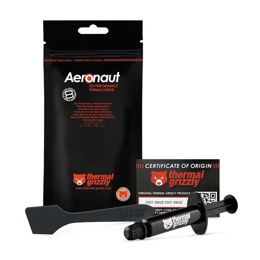 Thermal Grizzly Aeronaut 1g thermal paste syringe, main product view