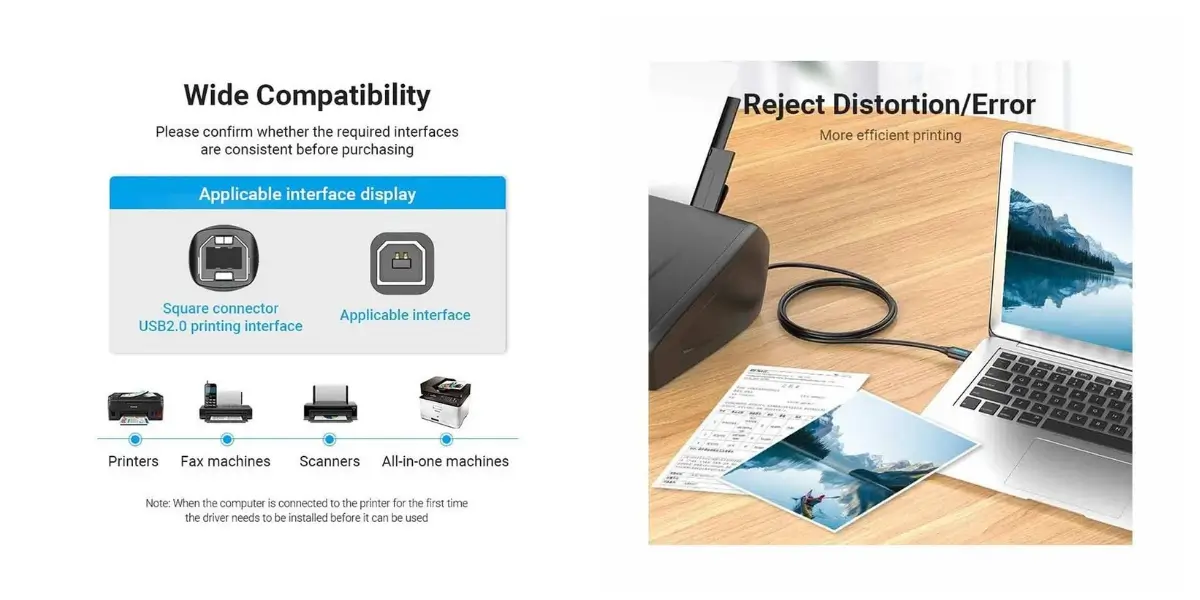 Vention COQBJ USB 2.0 Type-A to Type-B Printer Cable 5M - image 2
