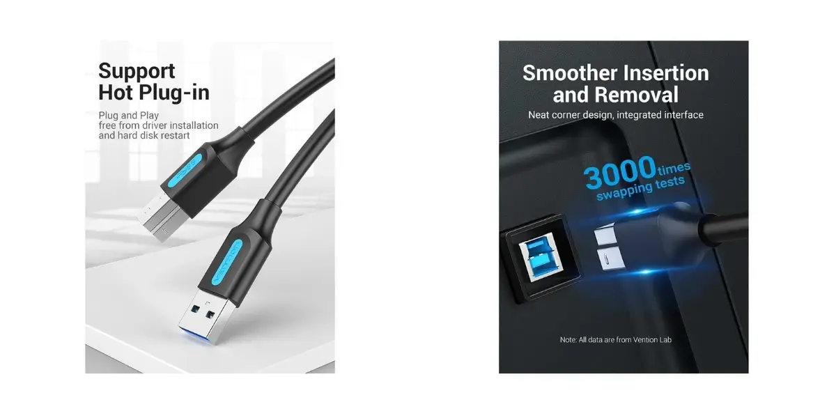 Vention COOBG USB 3.0 Printer Cable with 5Gbps Speed - image 2