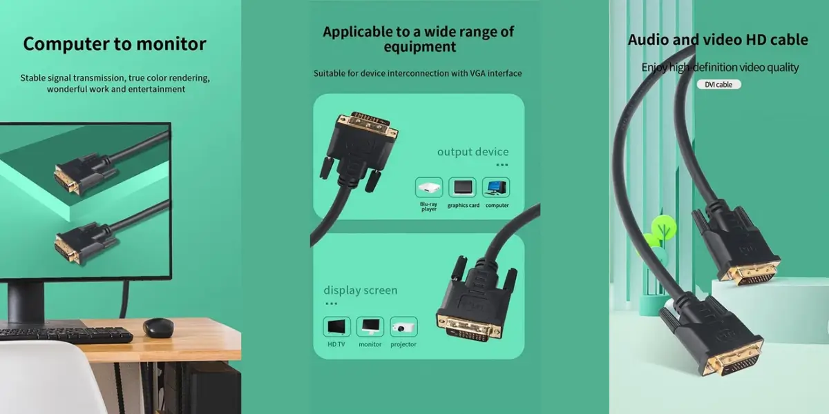 Yuanxin YDX-001 DVI Male to Male Cable 1.5 Meter 1080p