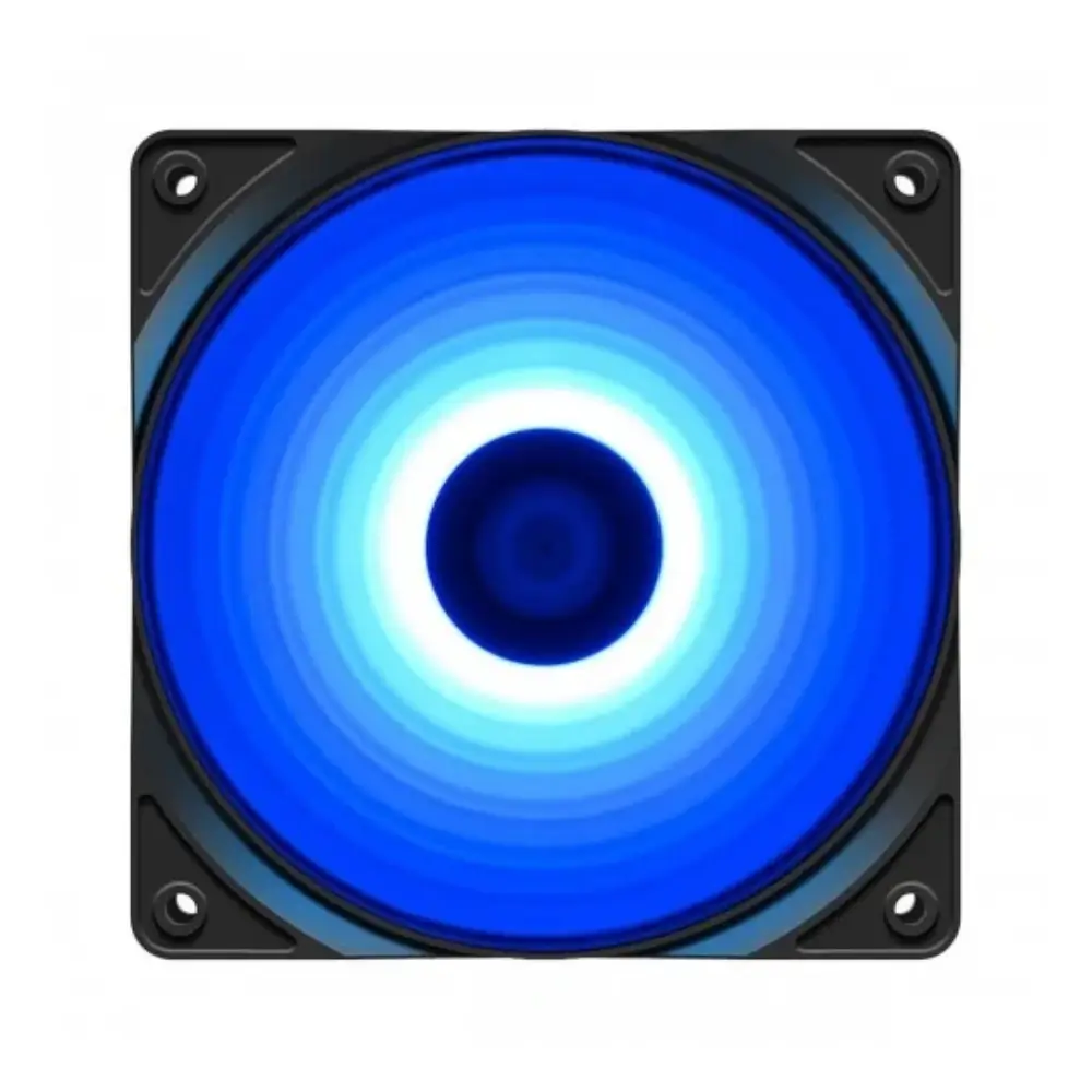 Deepcool RF 120 B blue LED case fan front view Deepcool RF 120 B blue LED case fan front view