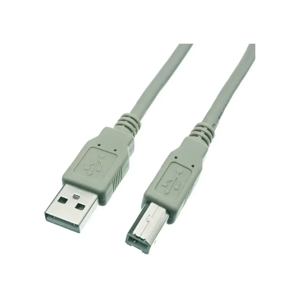 Close-up of the USB Type-B connector on the Yuanxin YUX-002 printer cable