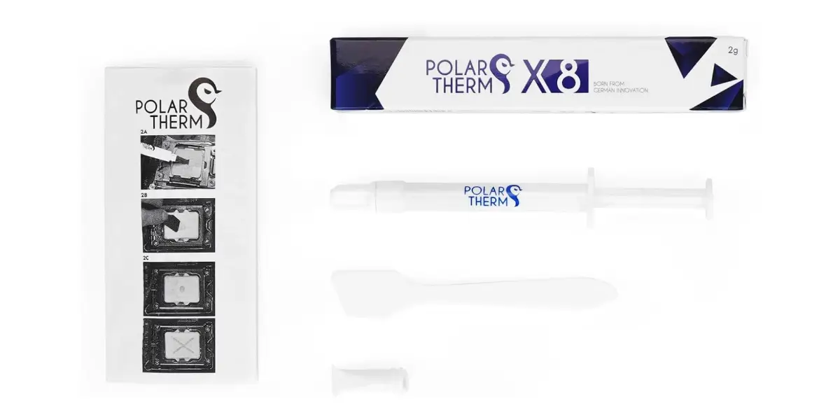 Thermal Grizzly PolarTherm X-8 Thermal Paste 2g, Silicone-Based, -50°C to 150°C - image 3