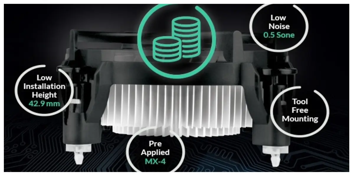 Arctic Alpine 17 CO Low Profile CPU Cooler with 92mm Fan
