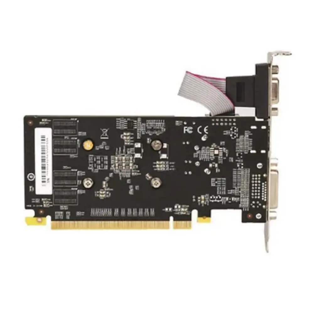 Close-up detail of the OCPC GT 730 4GB DDR3 card and its memory chips