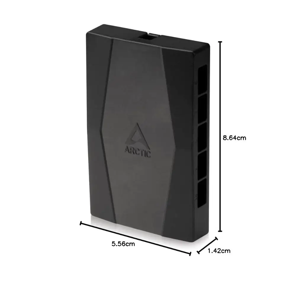 ARCTIC 10 Port PWM Case Fan Hub with SATA power front view