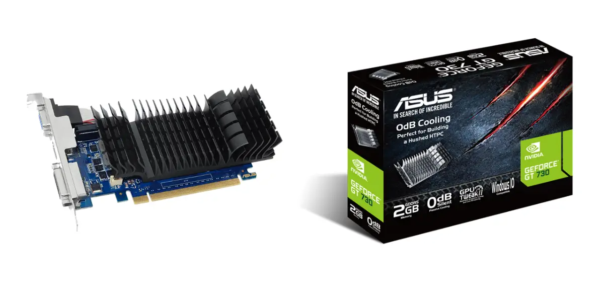 ASUS GeForce GT 730 2GB GDDR5 Passive Cooling Graphics Card for Silent HTPC