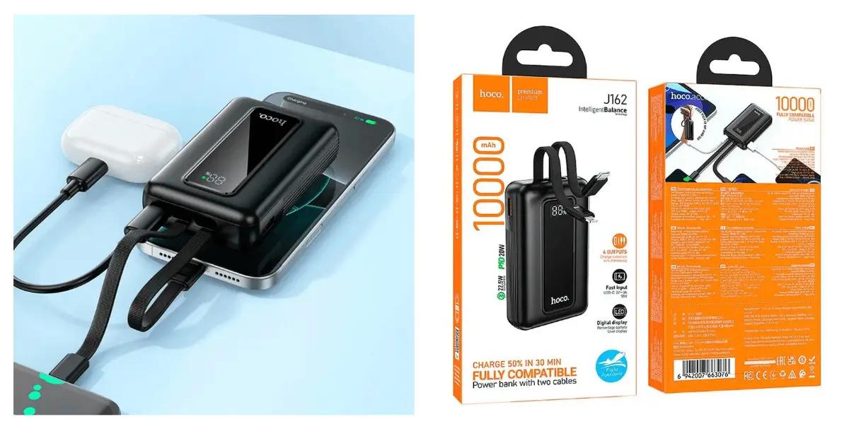 Hoco J162 Full Power 10000mAh Fast Charging Power Bank