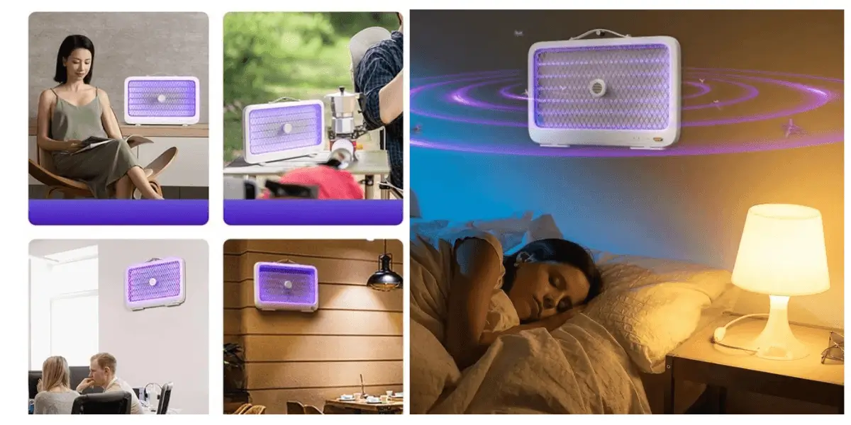 Qualitell K6 Rechargeable Mosquito Killer Lamp with 3500V Electric Grid
