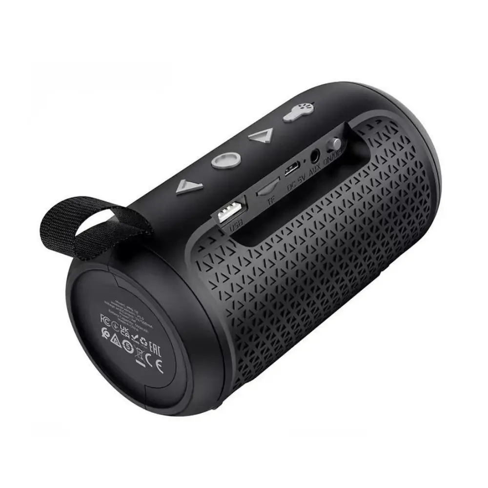 Hoco MMJ10 wireless speaker with built-in flashlight switched on Hoco MMJ10 wireless speaker with built-in flashlight switched on
