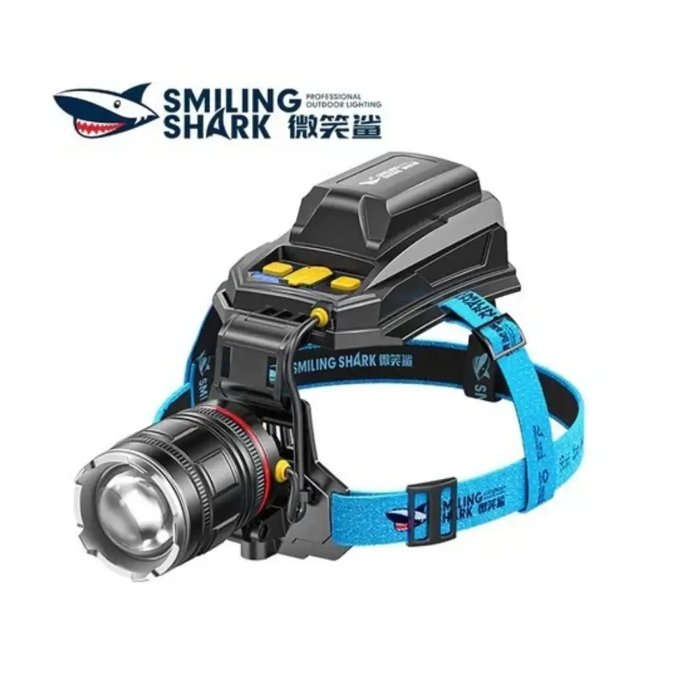 Smiling Shark TD-1127 rechargeable LED headlamp in black Smiling Shark TD-1127 rechargeable LED headlamp in black