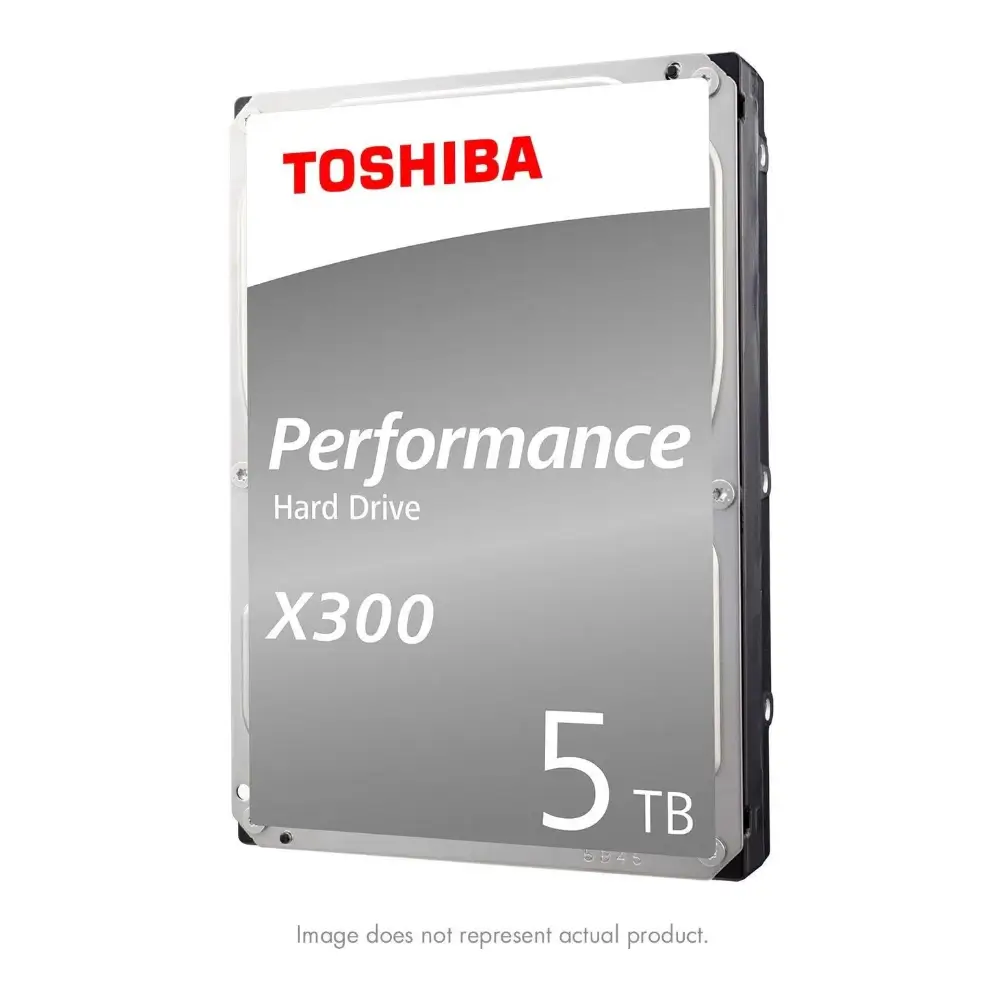 Close-up of the Toshiba X300 SATA connector and drive label Close-up of the Toshiba X300 SATA connector and drive label