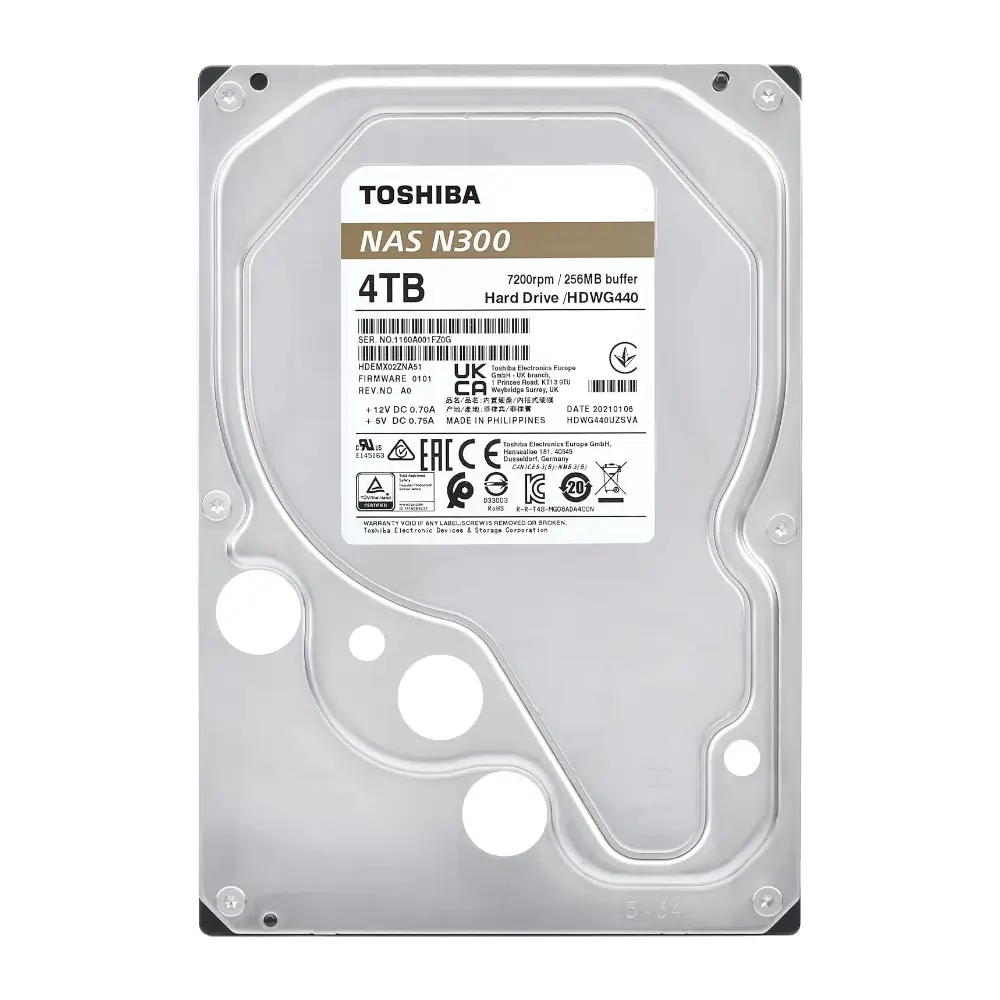 Toshiba N300 4TB 3.5-inch internal NAS hard drive Toshiba N300 4TB 3.5-inch internal NAS hard drive