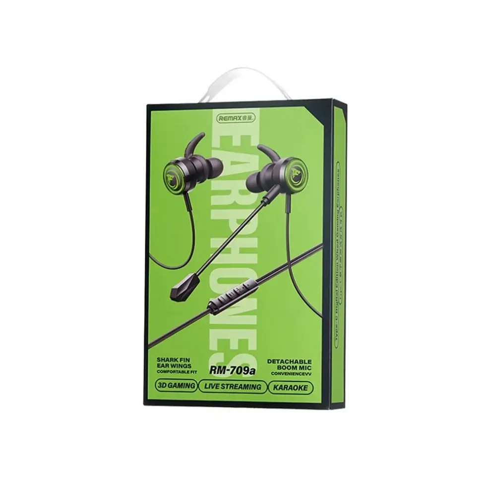 RGB lighting on REMAX RM-709A gaming earphones