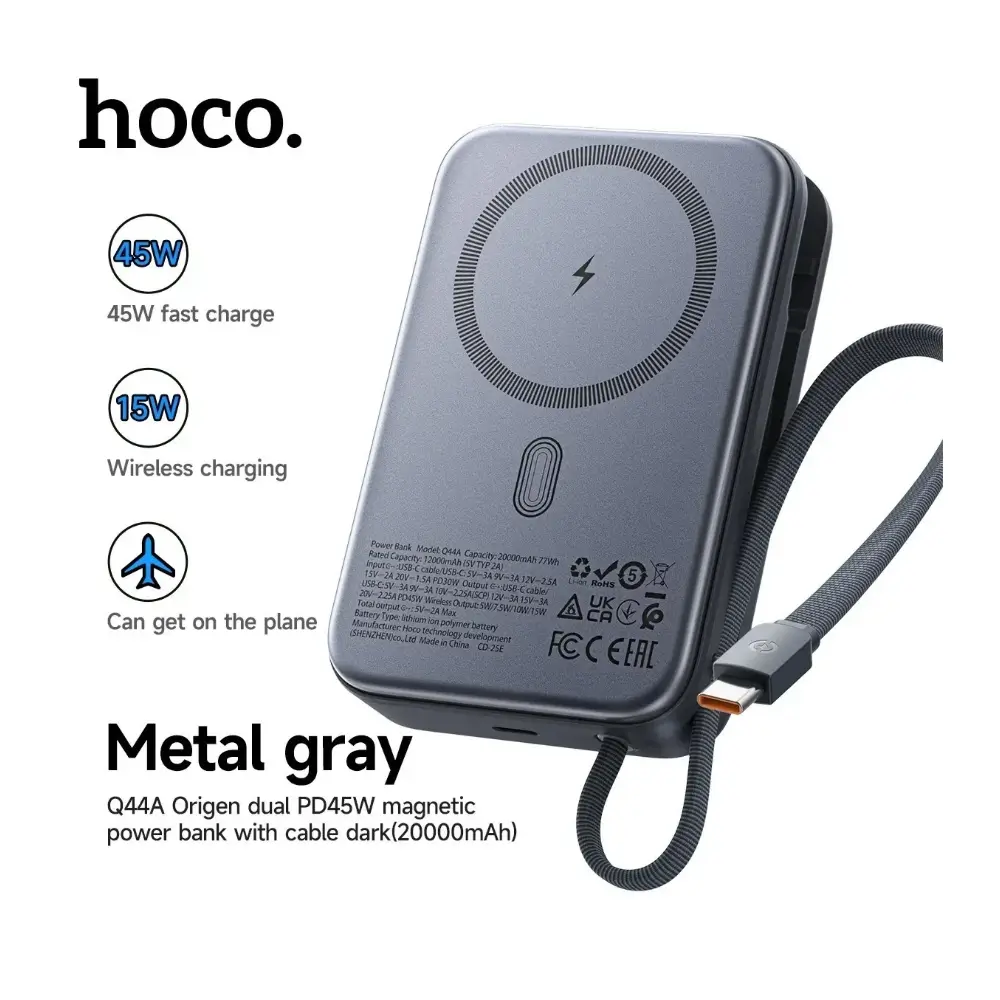 LED battery display on the HOCO Q44A 20000mAh power bank LED battery display on the HOCO Q44A 20000mAh power bank