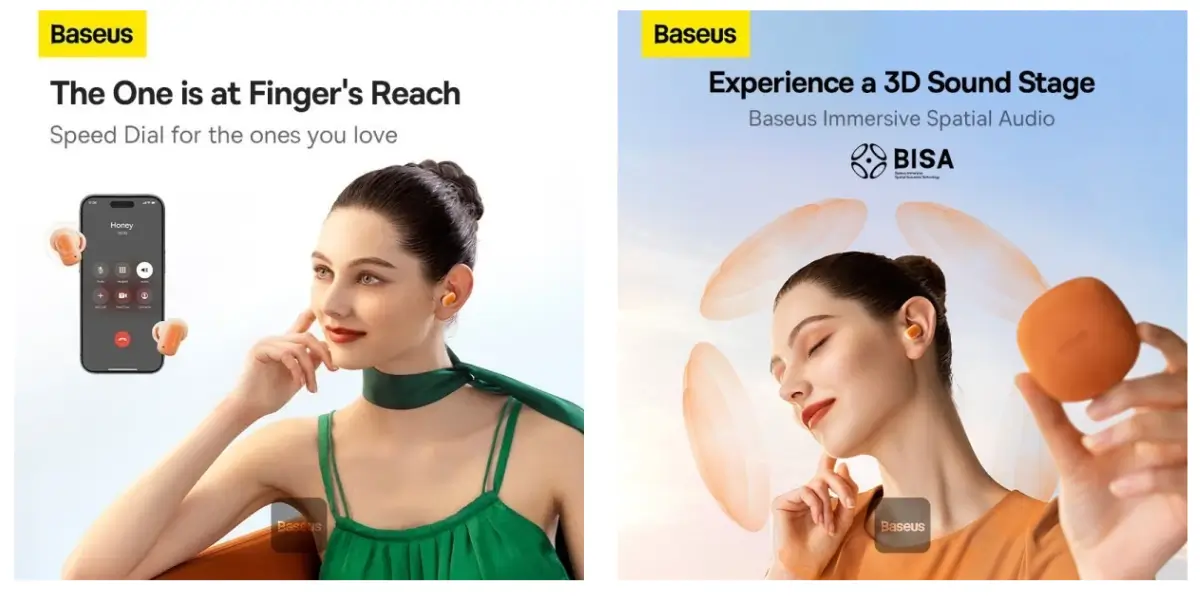 Baseus Air Nora 2 True Wireless Earphones with Hybrid ANC