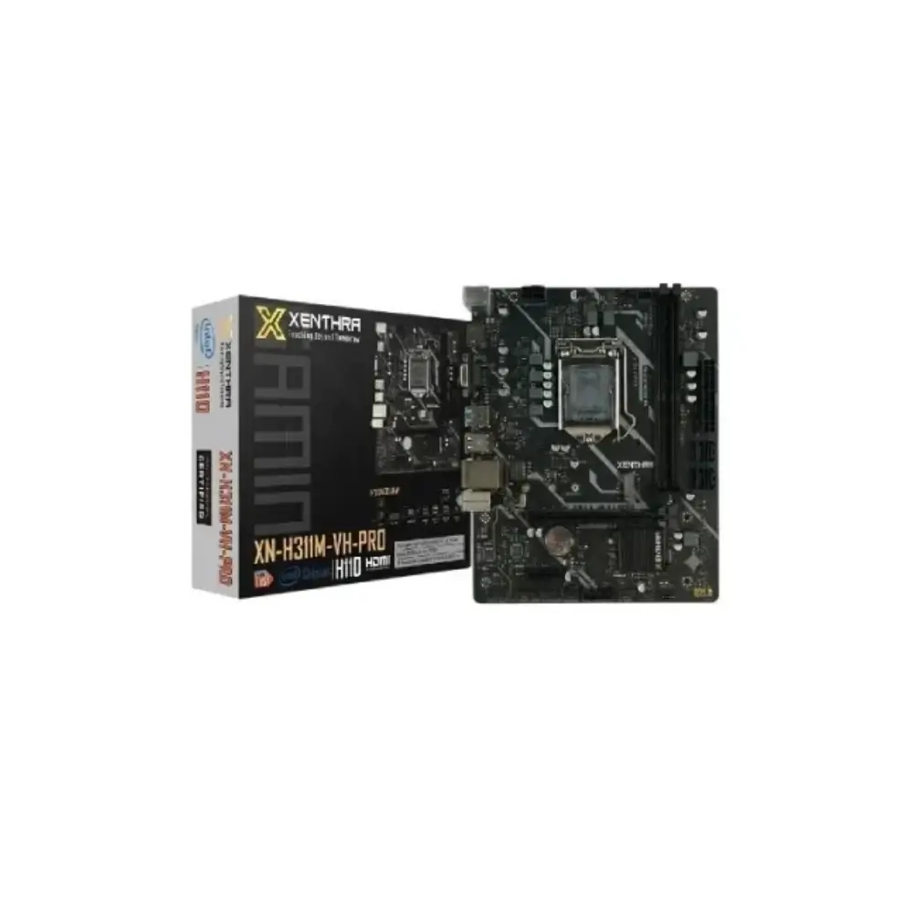 Xenthra XN-H311M-VH-PRO H110 Micro-ATX motherboard front view Xenthra XN-H311M-VH-PRO H110 Micro-ATX motherboard front view