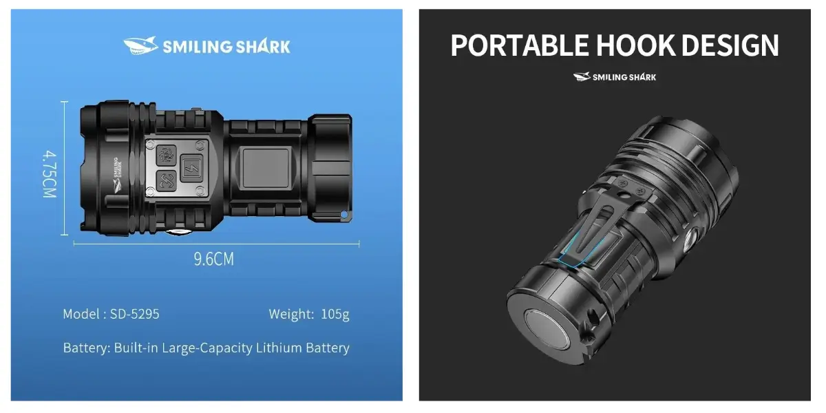 Smiling Shark SD5295 Rechargeable Magnetic Work Light