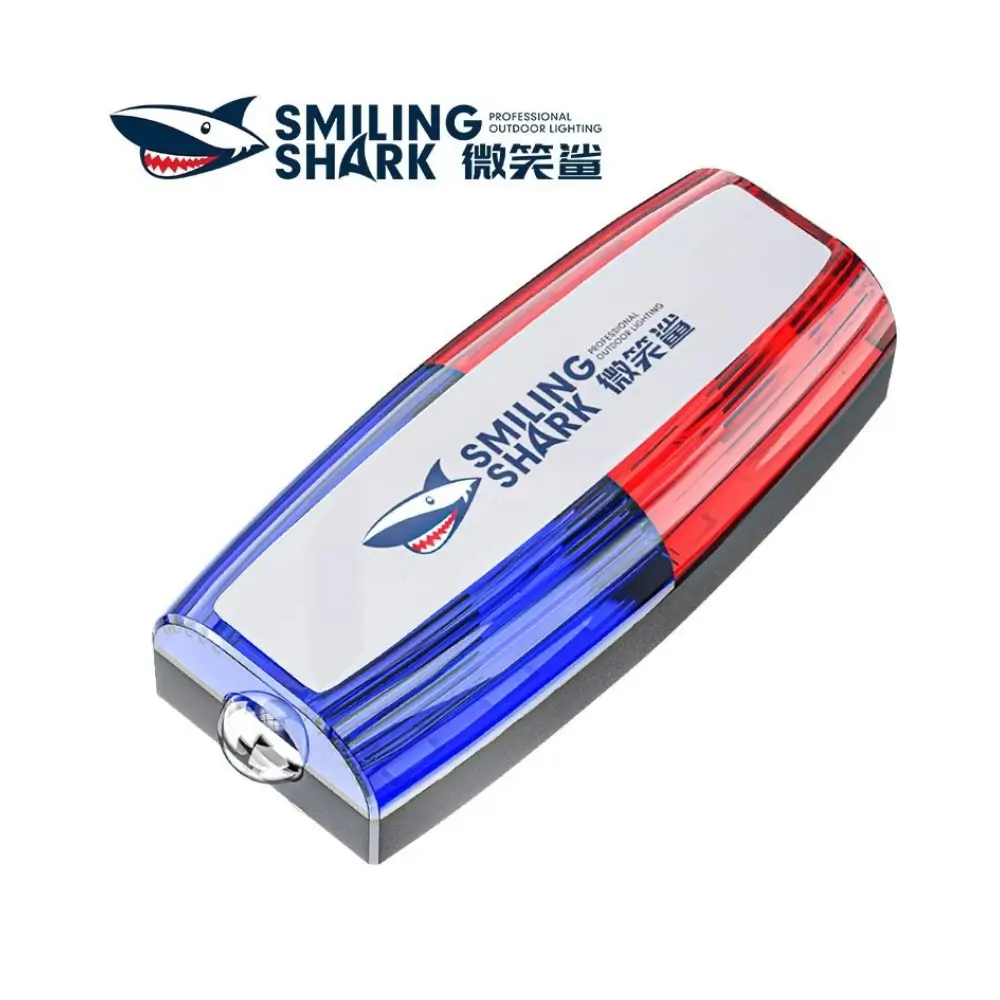 Red and blue LED strobe on the Smiling Shark JD003 warning light Red and blue LED strobe on the Smiling Shark JD003 warning light