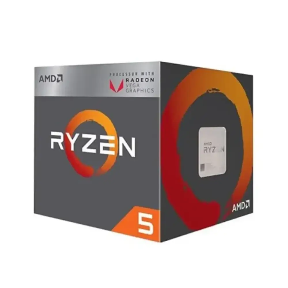 AMD Ryzen 5 2400G AM4 desktop processor, top view