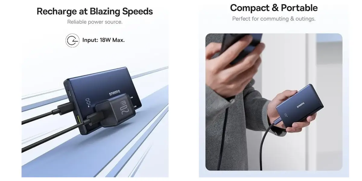 Baseus PicoGo 10000mAh 22.5W Fast Charging Power Bank