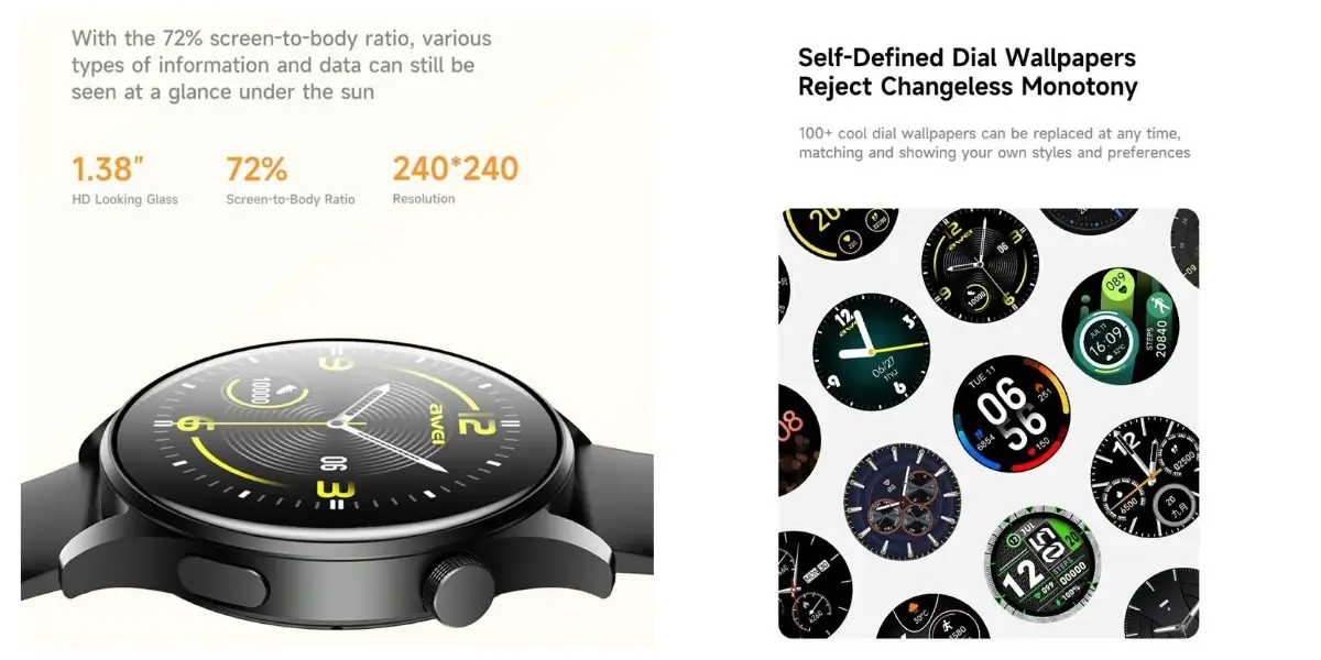 Awei H35 Bluetooth Smart Watch with IP67 Waterproof Rating