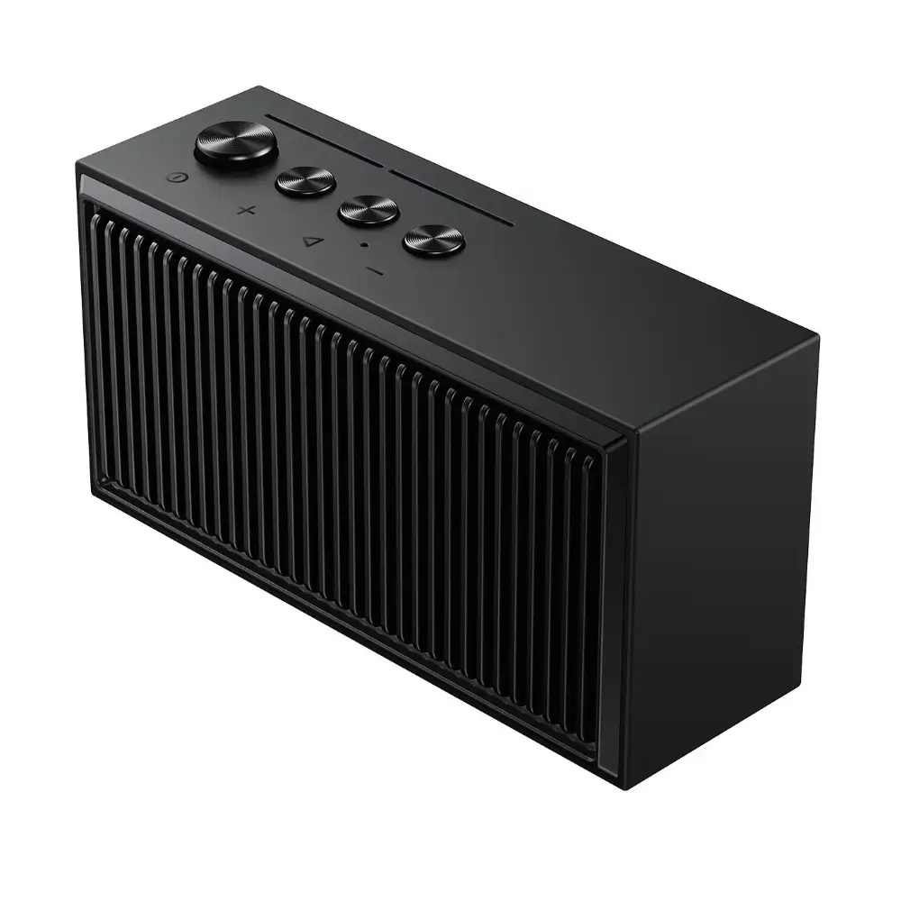 ACEFAST K9 Go speaker with ambient lights glowing in a dim room ACEFAST K9 Go speaker with ambient lights glowing in a dim room