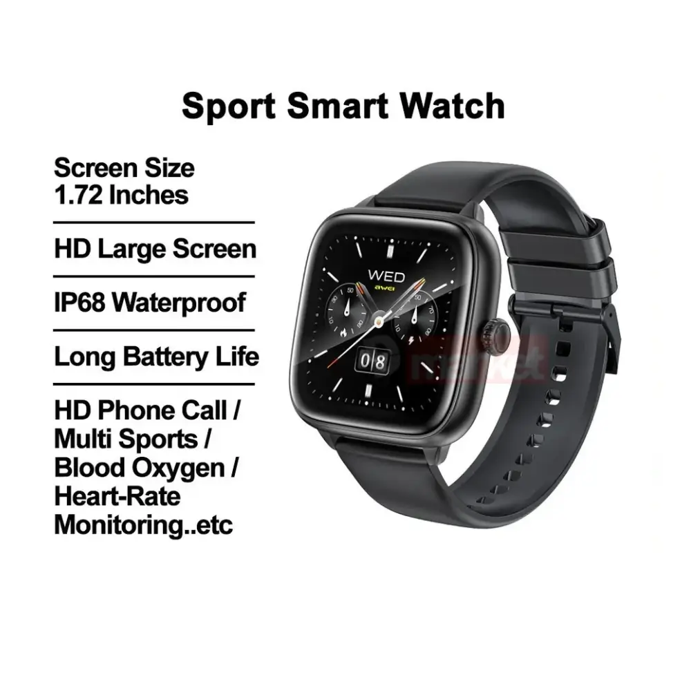 Awei H31 smartwatch showing Bluetooth calling screen Awei H31 smartwatch showing Bluetooth calling screen