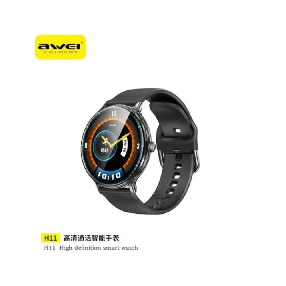 AWEI H11 ultra slim Bluetooth calling smart watch in black AWEI H11 ultra slim Bluetooth calling smart watch in black