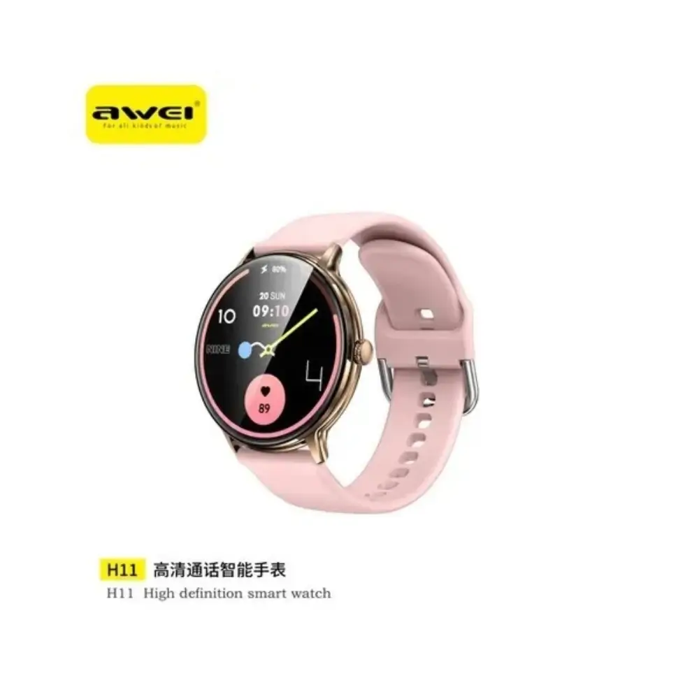 AWEI H11 smart watch with 1.32-inch AMOLED display and bright watch face AWEI H11 smart watch with 1.32-inch AMOLED display and bright watch face