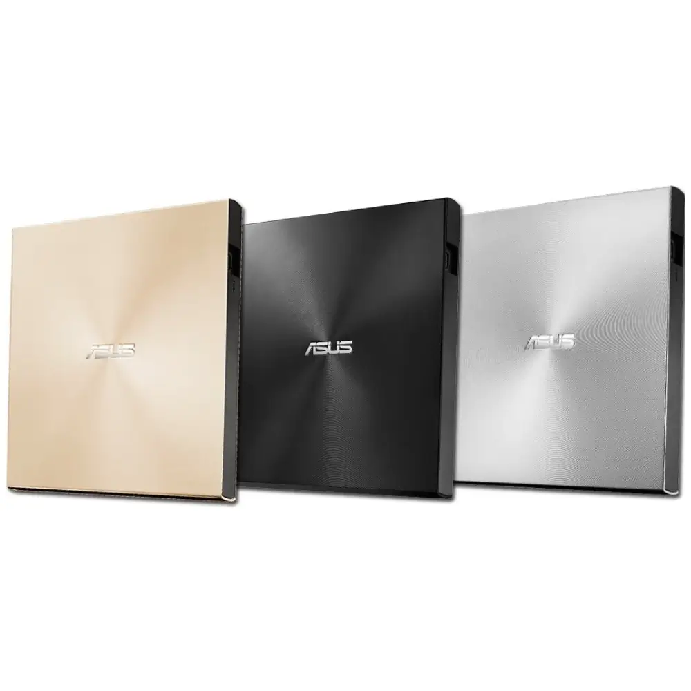 Close-up of the ASUS ZenDrive slim external DVD drive disc tray Close-up of the ASUS ZenDrive slim external DVD drive disc tray
