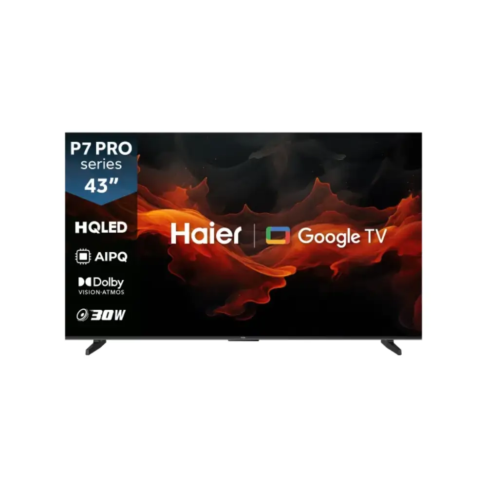 Haier 43P7 PRO 43 inch 4K Smart Google TV front view Haier 43P7 PRO 43 inch 4K Smart Google TV front view