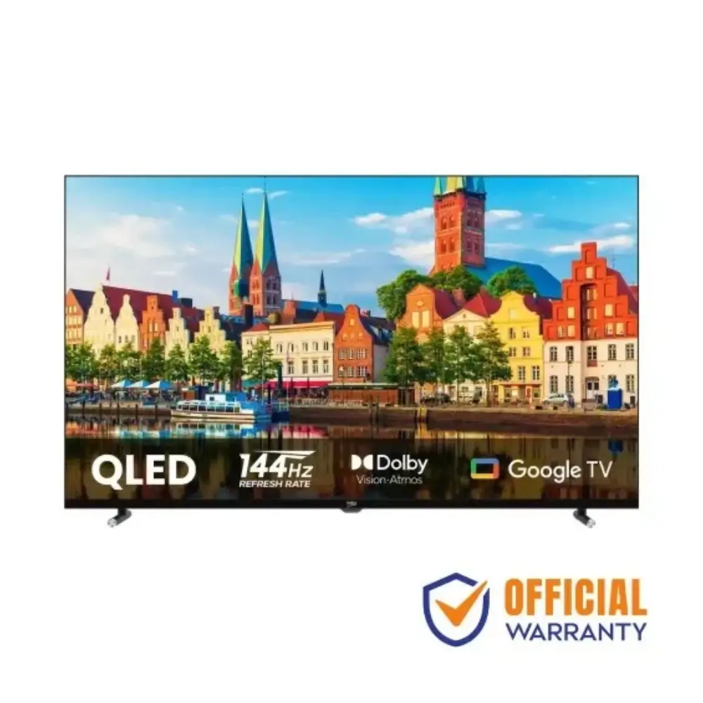 Beko BU43VH5QGOTV 43 inch 4K QLED Google TV front view Beko BU43VH5QGOTV 43 inch 4K QLED Google TV front view