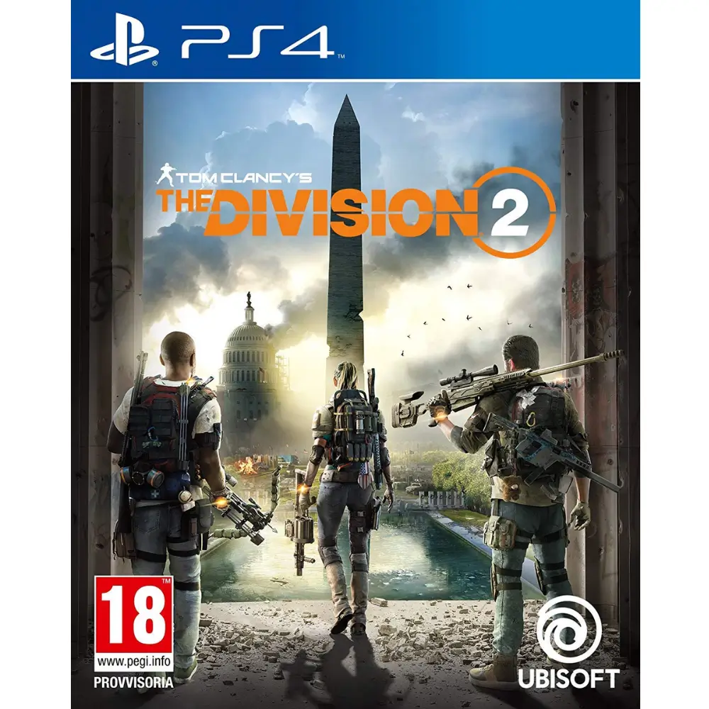 Ubisoft The Division 2 PS4 game disc front cover art Ubisoft The Division 2 PS4 game disc front cover art